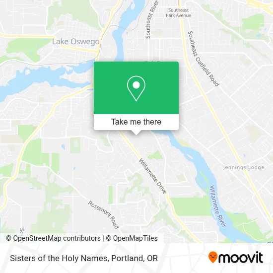 Sisters of the Holy Names map