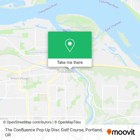 The Confluence Pop-Up Disc Golf Course map