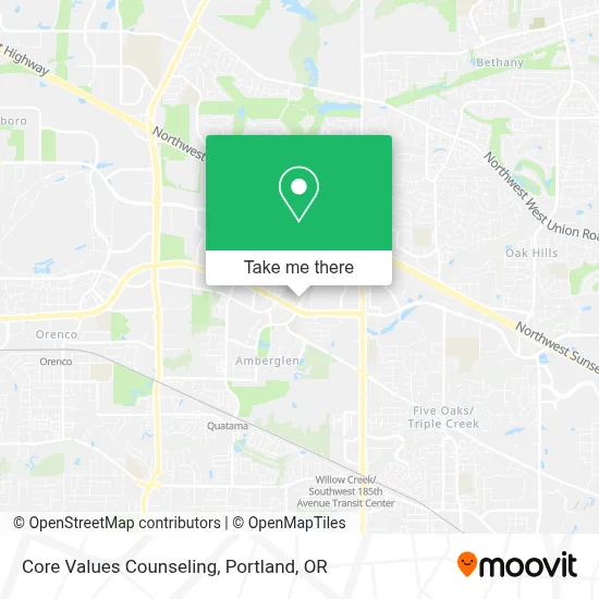 Core Values Counseling map