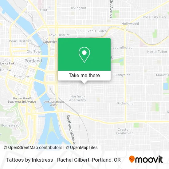 Tattoos by Inkstress - Rachel Gilbert map
