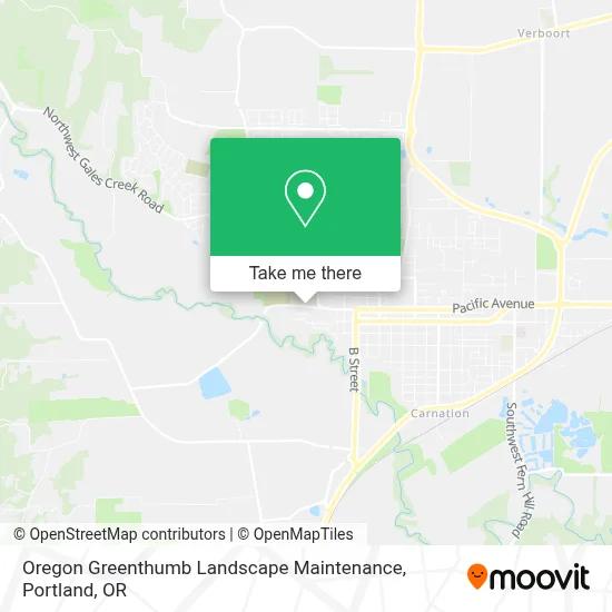 Oregon Greenthumb Landscape Maintenance map