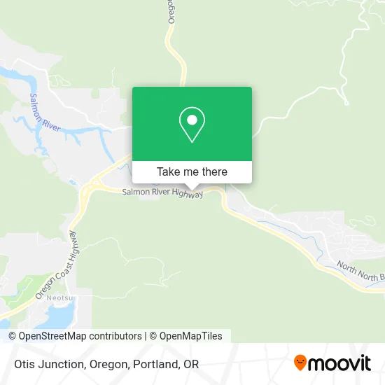 Otis Junction, Oregon map