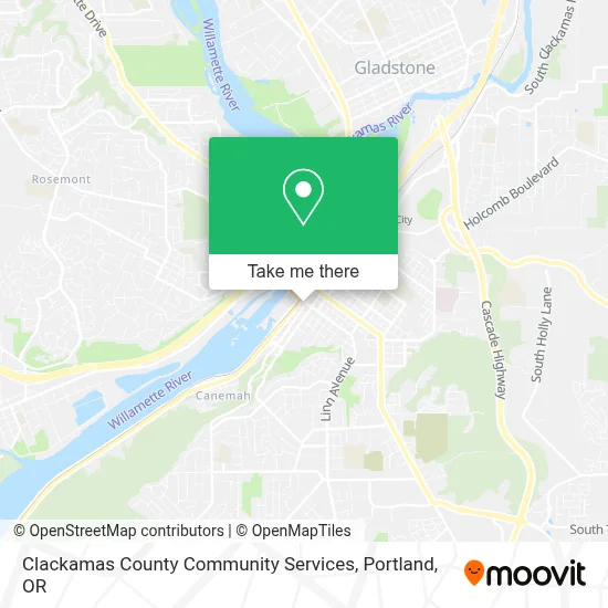 Clackamas County Community Services map
