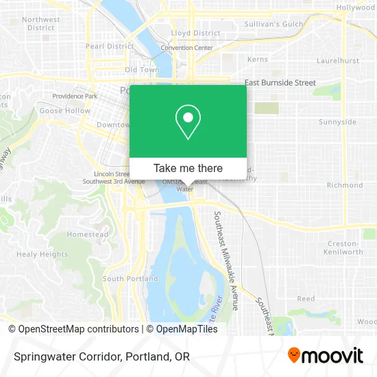 Springwater Corridor map