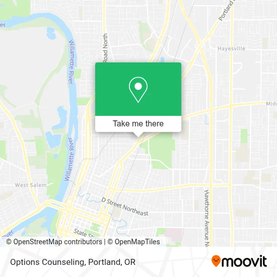 Options Counseling map