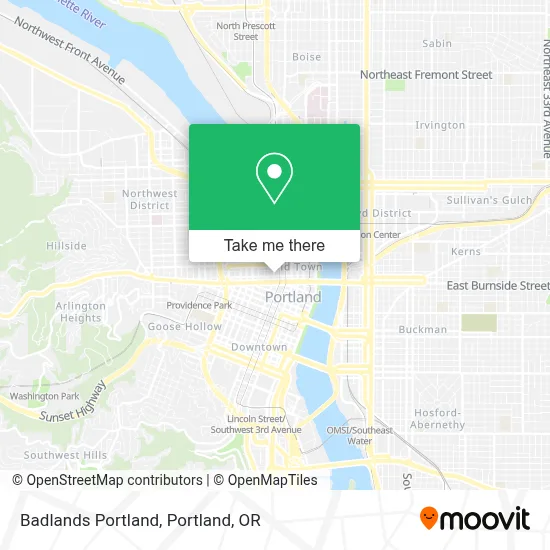 Badlands Portland map