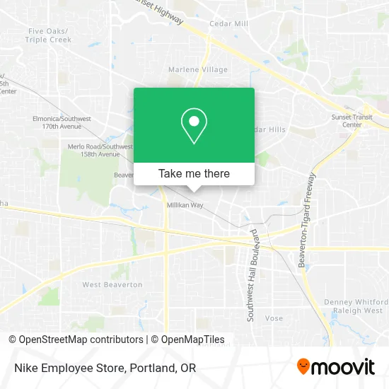 Nike Employee Store map