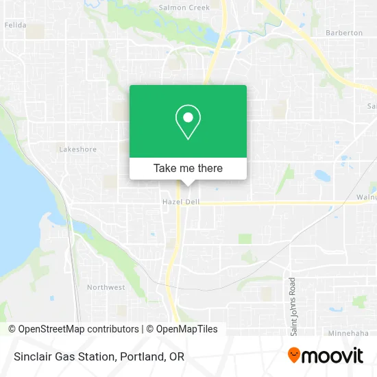 Sinclair Gas Station map