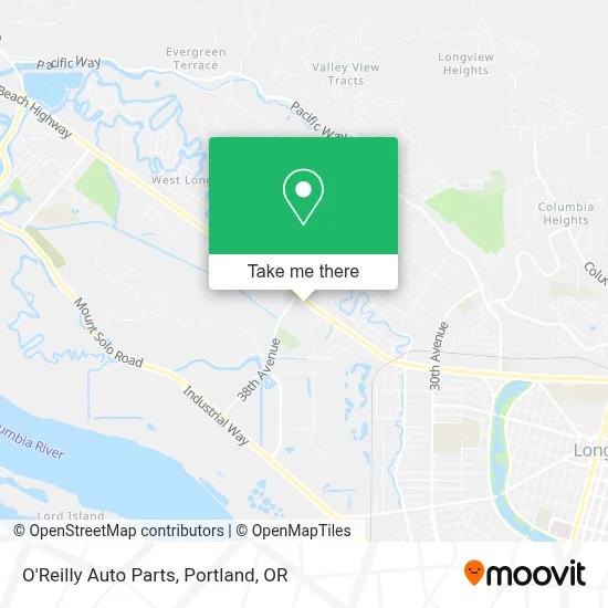 O'Reilly Auto Parts map