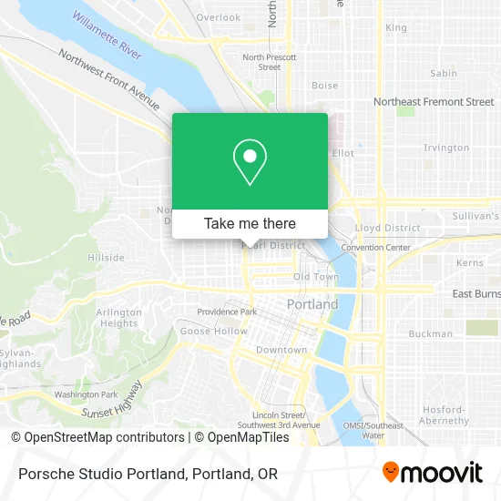 Porsche Studio Portland map