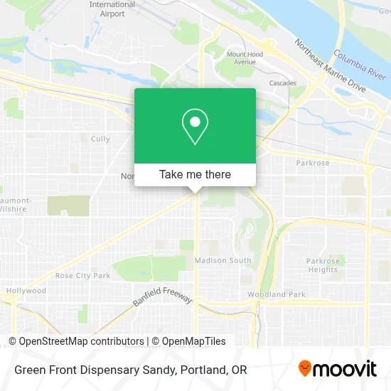 Green Front Dispensary Sandy map