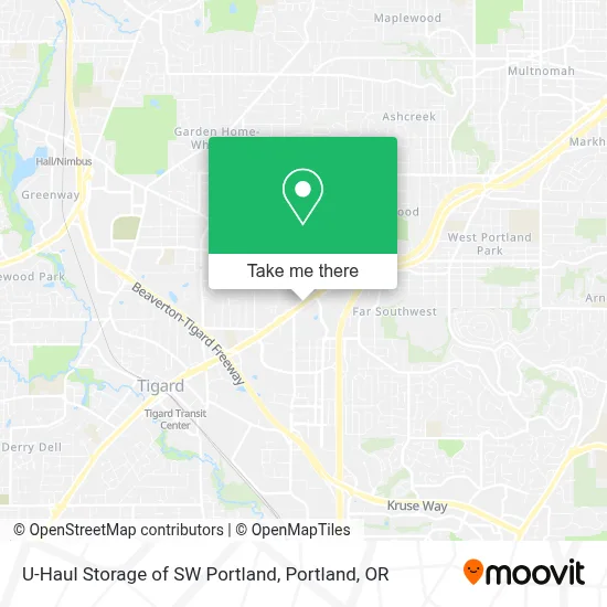 U-Haul Storage of SW Portland map