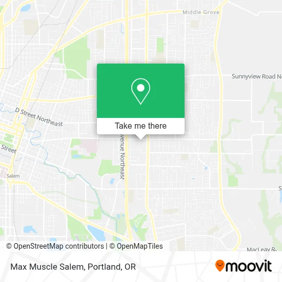 Max Muscle Salem map