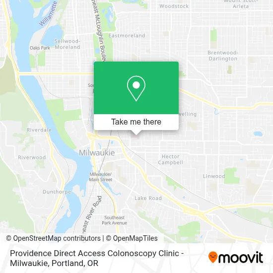 Providence Direct Access Colonoscopy Clinic - Milwaukie map