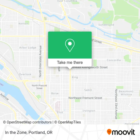 In the Zone map