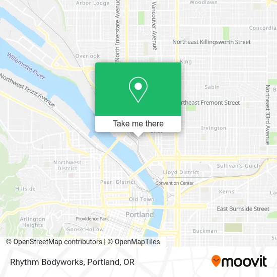 Rhythm Bodyworks map