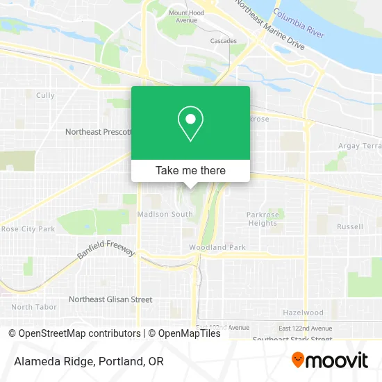 Alameda Ridge map