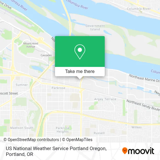 US National Weather Service Portland Oregon map