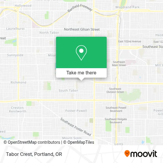 Tabor Crest map