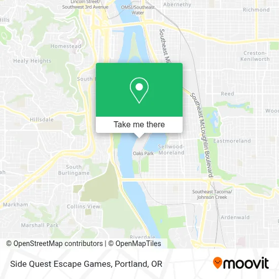 Side Quest Escape Games map