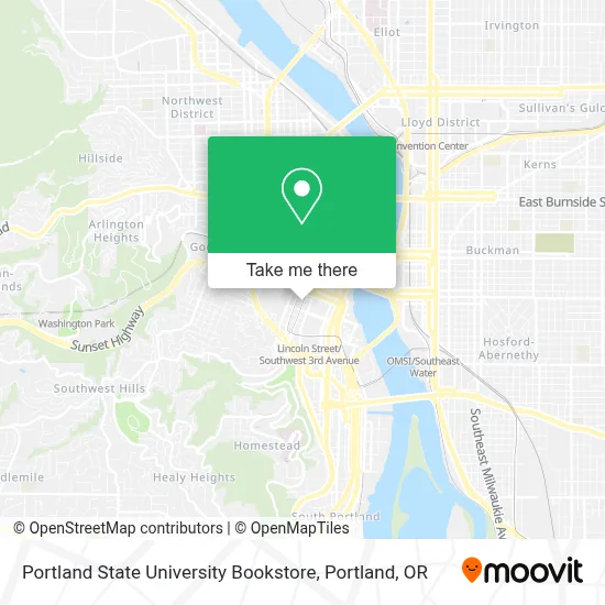 Portland State University Bookstore map