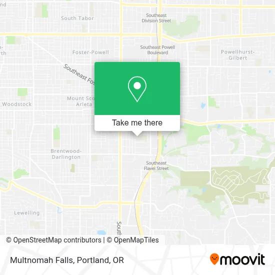 Multnomah Falls map