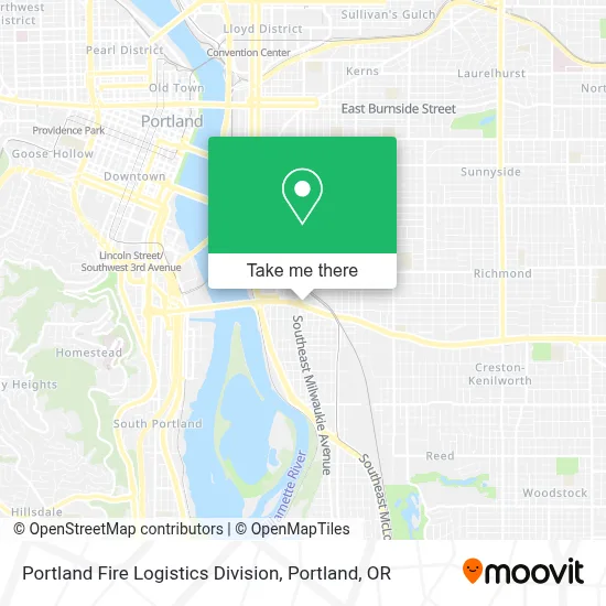Portland Fire Logistics Division map