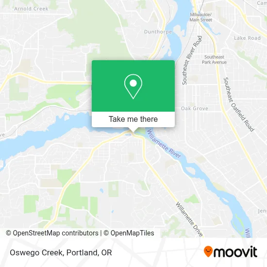Oswego Creek map