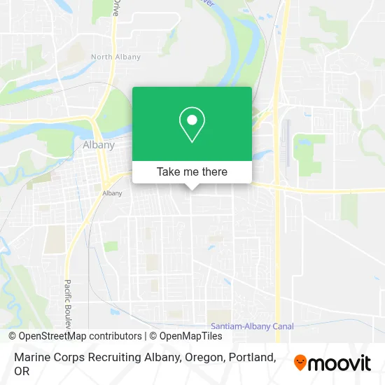 Marine Corps Recruiting Albany, Oregon map
