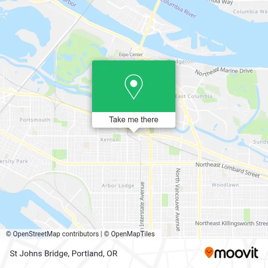 St Johns Bridge map