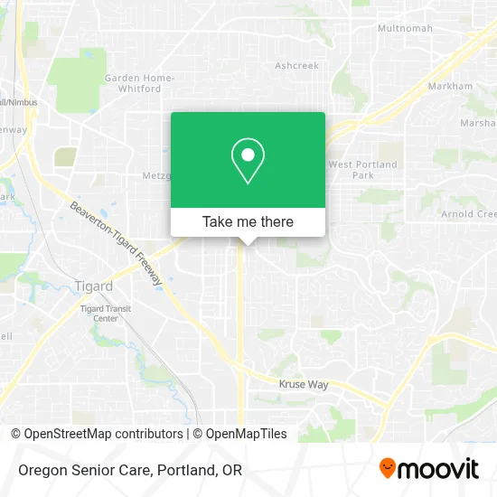 Oregon Senior Care map