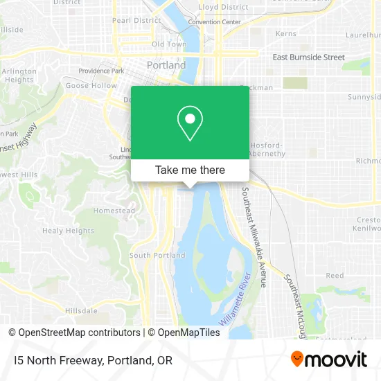 I5 North Freeway map