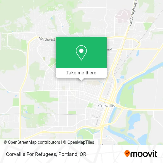 Corvallis For Refugees map