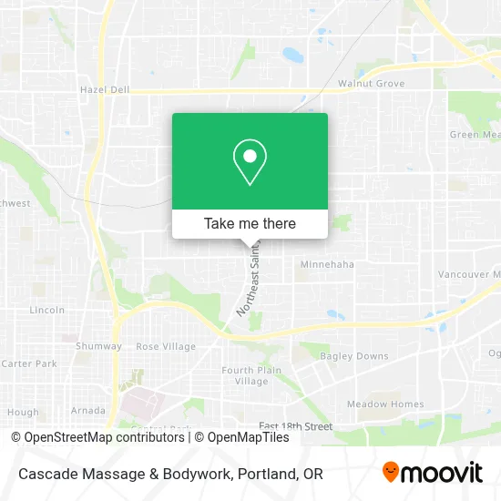 Cascade Massage & Bodywork map