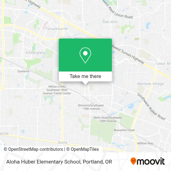 Aloha Huber Elementary School map