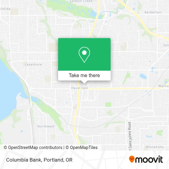 Columbia Bank map