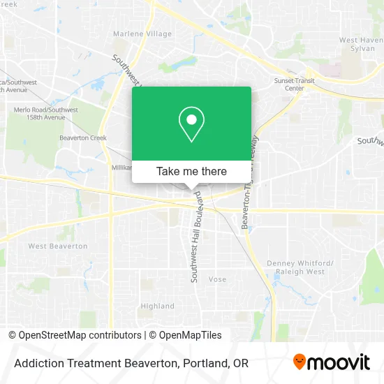 Addiction Treatment Beaverton map