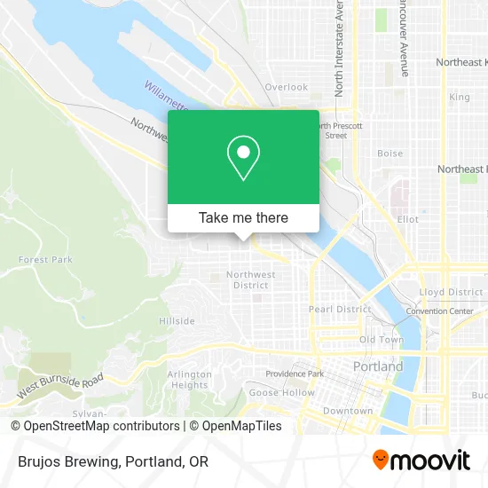 Brujos Brewing map