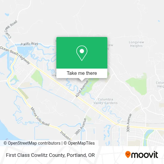 First Class Cowlitz County map