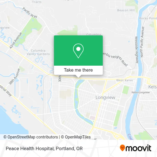 Peace Health Hospital map