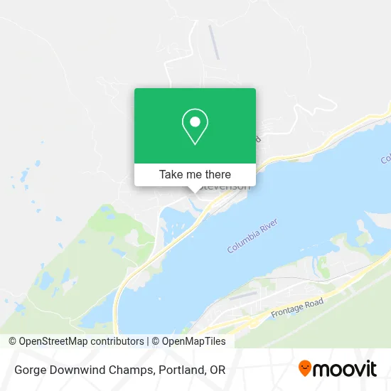 Gorge Downwind Champs map