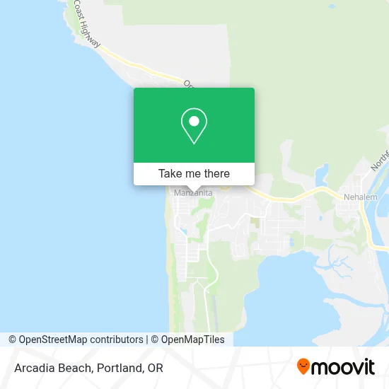 Arcadia Beach map
