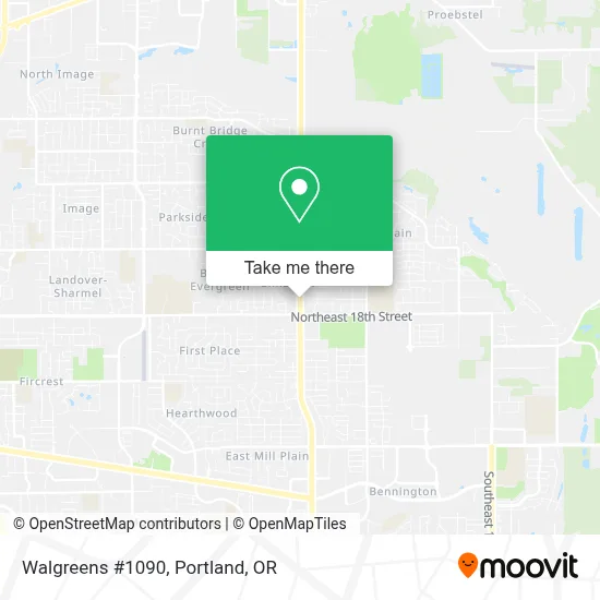 Walgreens #1090 map