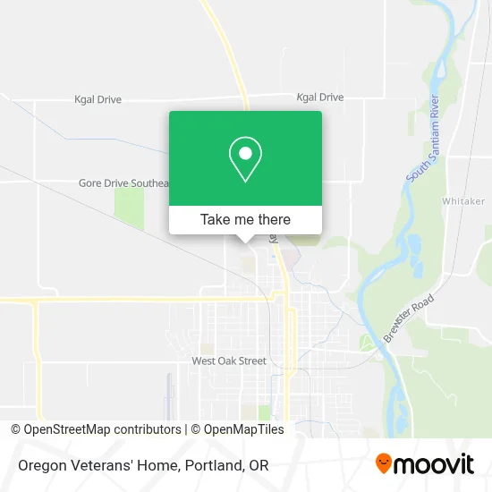 Oregon Veterans' Home map