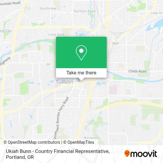 Ukiah Bunn - Country Financial Representative map