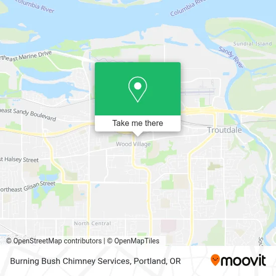 Burning Bush Chimney Services map