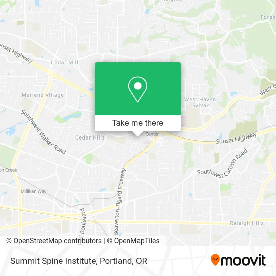 Summit Spine Institute map