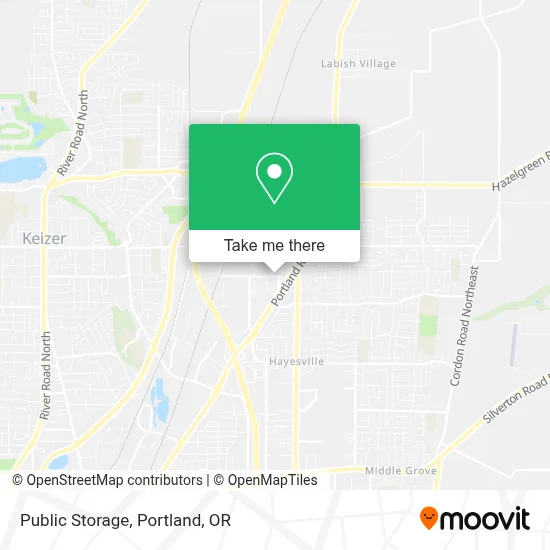 Public Storage map
