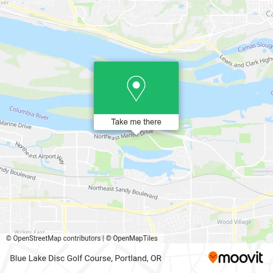 Blue Lake Disc Golf Course map