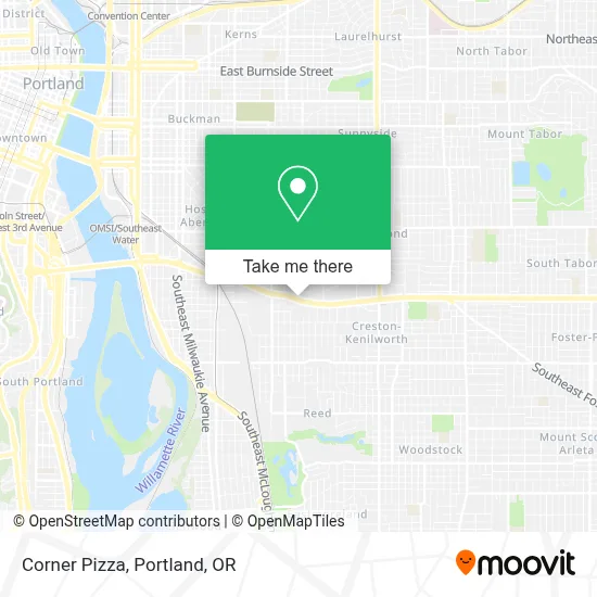 Corner Pizza map